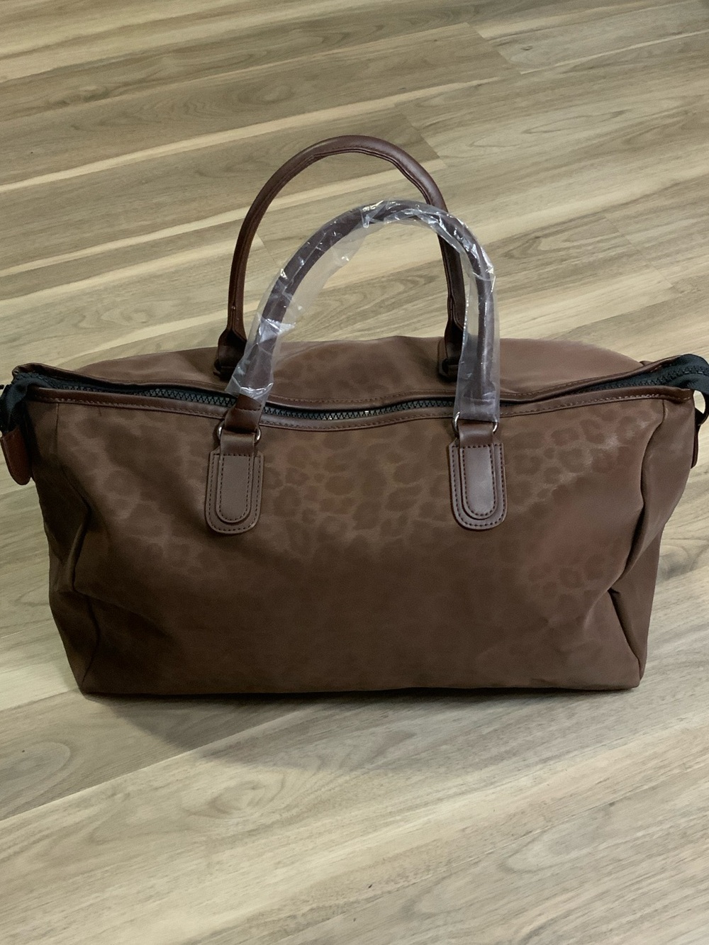 🆕 Private Brown Leopard-Print Travel Weekender Bag - Women's Carryall Duffel